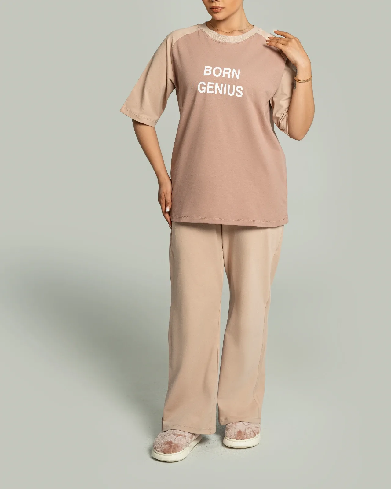 ست تیشرت و شلوار مدل Born Genius